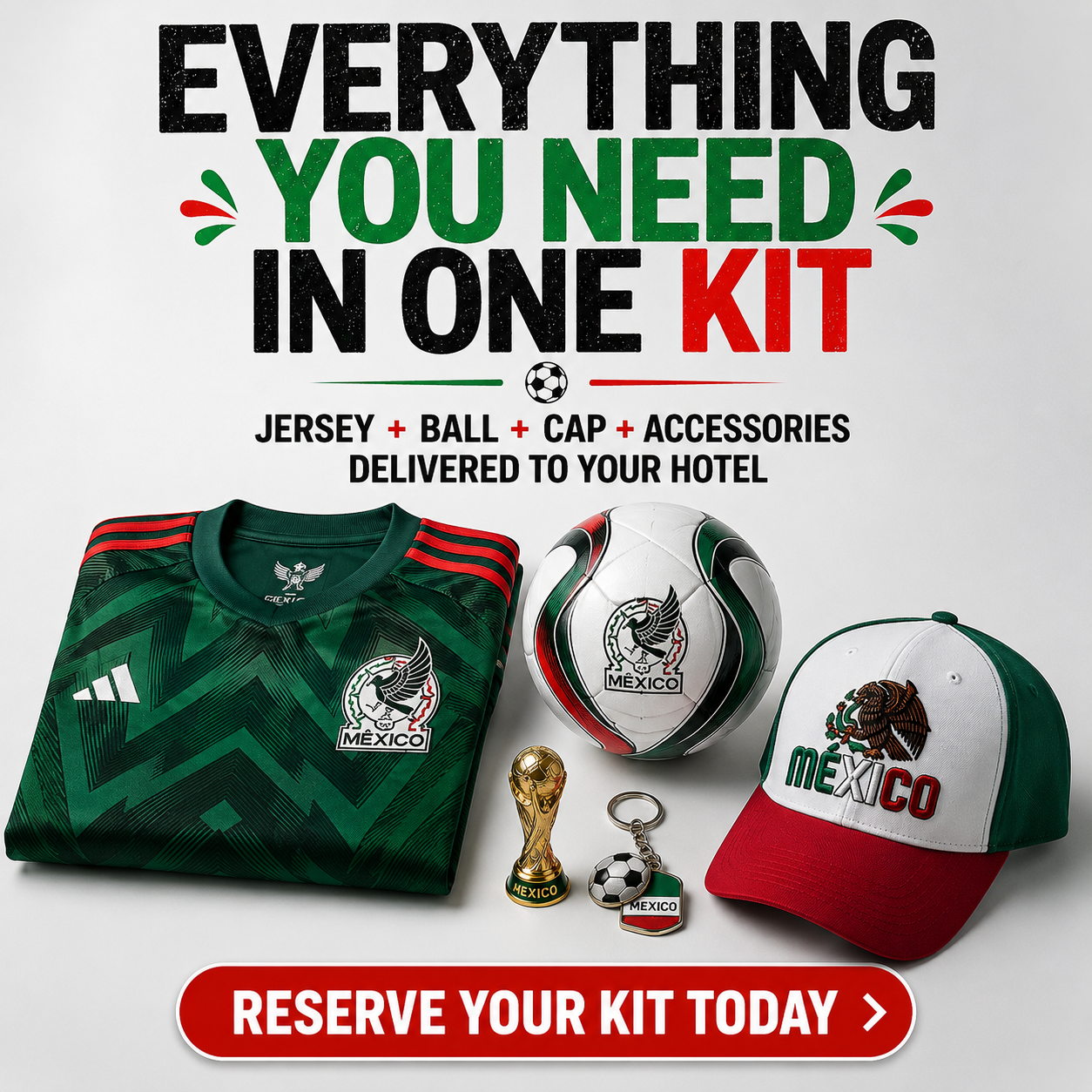 World Cup Fan Kit Mexico 2026 | Delivered to Your Hotel 🇲🇽⚽